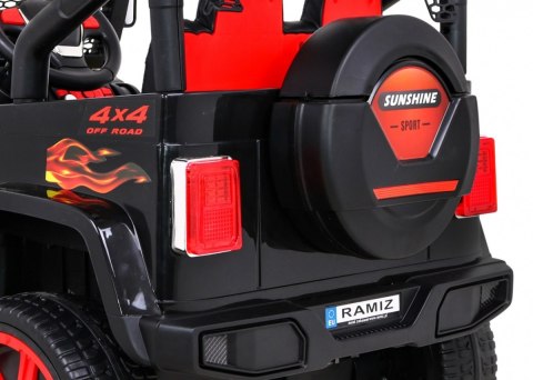 Autko terenowe Raptor Drifter Płomienie + Pilot + Napęd 4x4 + Schowek + Wolny Start + MP3 LED Autko terenowe Raptor Drifter Płomienie + Pilot + Napęd 4x4 + Schowek + Wolny Start + MP3 LED