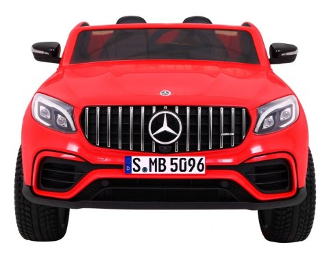 Auto Mercedes GLC 63S dla dzieci Czerwony + Napęd 4x4 + MP4 + LED + Ekoskóra + Wolny Start + EVA Auto Mercedes GLC 63S dla dzieci Czerwony + Napęd 4x4 + MP4 + LED + Ekoskóra + Wolny Start + EVA