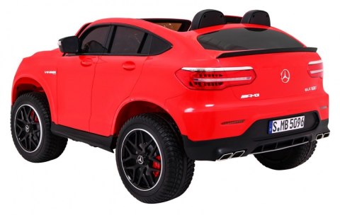 Auto Mercedes GLC 63S dla dzieci Czerwony + Napęd 4x4 + MP4 + LED + Ekoskóra + Wolny Start + EVA Auto Mercedes GLC 63S dla dzieci Czerwony + Napęd 4x4 + MP4 + LED + Ekoskóra + Wolny Start + EVA