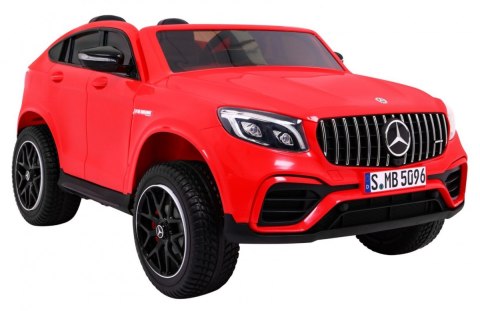 Auto Mercedes GLC 63S dla dzieci Czerwony + Napęd 4x4 + MP4 + LED + Ekoskóra + Wolny Start + EVA Auto Mercedes GLC 63S dla dzieci Czerwony + Napęd 4x4 + MP4 + LED + Ekoskóra + Wolny Start + EVA