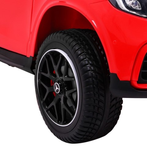Auto Mercedes GLC 63S dla dzieci Czerwony + Napęd 4x4 + MP4 + LED + Ekoskóra + Wolny Start + EVA Auto Mercedes GLC 63S dla dzieci Czerwony + Napęd 4x4 + MP4 + LED + Ekoskóra + Wolny Start + EVA