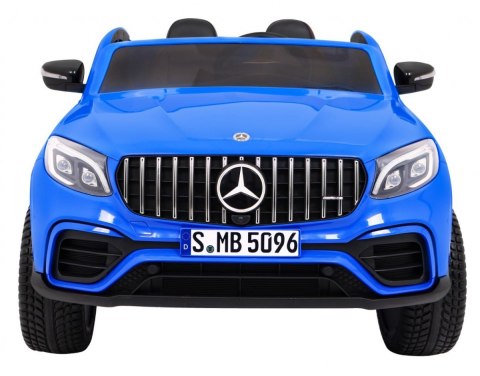 Auto Mercedes GLC 63S dla dzieci Niebieski + Napęd 4x4 + MP4 + LED + Ekoskóra + Wolny Start + EVA Auto Mercedes GLC 63S dla dzieci Niebieski + Napęd 4x4 + MP4 + LED + Ekoskóra + Wolny Start + EVA