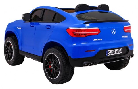 Auto Mercedes GLC 63S dla dzieci Niebieski + Napęd 4x4 + MP4 + LED + Ekoskóra + Wolny Start + EVA Auto Mercedes GLC 63S dla dzieci Niebieski + Napęd 4x4 + MP4 + LED + Ekoskóra + Wolny Start + EVA