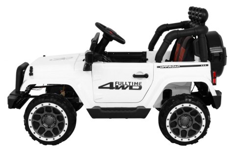 Auto Terenowe Full Time 4WD dla dzieci Biały + Napęd 4x4 + Pilot + Audio LED + Schowek Auto Terenowe Full Time 4WD dla dzieci Biały + Napęd 4x4 + Pilot + Audio LED + Schowek