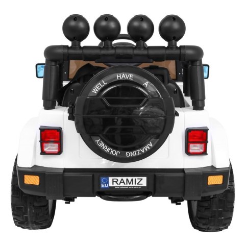 Auto Terenowe Full Time 4WD dla dzieci Biały + Napęd 4x4 + Pilot + Audio LED + Schowek Auto Terenowe Full Time 4WD dla dzieci Biały + Napęd 4x4 + Pilot + Audio LED + Schowek