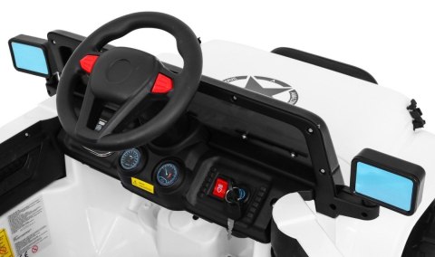 Auto Terenowe Full Time 4WD dla dzieci Biały + Napęd 4x4 + Pilot + Audio LED + Schowek Auto Terenowe Full Time 4WD dla dzieci Biały + Napęd 4x4 + Pilot + Audio LED + Schowek
