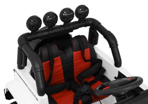 Auto Terenowe Full Time 4WD dla dzieci Biały + Napęd 4x4 + Pilot + Audio LED + Schowek Auto Terenowe Full Time 4WD dla dzieci Biały + Napęd 4x4 + Pilot + Audio LED + Schowek