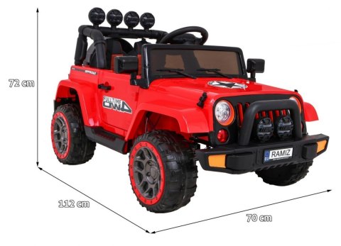 Auto Terenowe Full Time 4WD dla dzieci Czerwony + Napęd 4x4 + Pilot + Audio LED + Schowek Auto Terenowe Full Time 4WD dla dzieci Czerwony + Napęd 4x4 + Pilot + Audio LED + Schowek