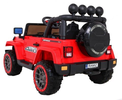Auto Terenowe Full Time 4WD dla dzieci Czerwony + Napęd 4x4 + Pilot + Audio LED + Schowek Auto Terenowe Full Time 4WD dla dzieci Czerwony + Napęd 4x4 + Pilot + Audio LED + Schowek