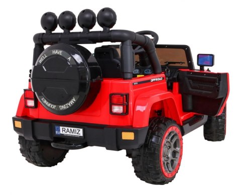 Auto Terenowe Full Time 4WD dla dzieci Czerwony + Napęd 4x4 + Pilot + Audio LED + Schowek Auto Terenowe Full Time 4WD dla dzieci Czerwony + Napęd 4x4 + Pilot + Audio LED + Schowek