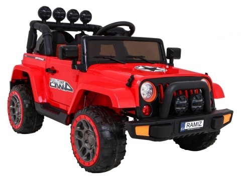 Auto Terenowe Full Time 4WD dla dzieci Czerwony + Napęd 4x4 + Pilot + Audio LED + Schowek Auto Terenowe Full Time 4WD dla dzieci Czerwony + Napęd 4x4 + Pilot + Audio LED + Schowek