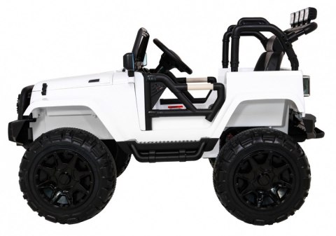 Auto na akumulator All Terrain dla dzieci Biały Terenówka typu jeep + Pilot + Światła Dźwięki Auto na akumulator All Terrain dla dzieci Biały Terenówka typu jeep + Pilot + Światła Dźwięki