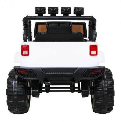 Auto na akumulator All Terrain dla dzieci Biały Terenówka typu jeep + Pilot + Światła Dźwięki Auto na akumulator All Terrain dla dzieci Biały Terenówka typu jeep + Pilot + Światła Dźwięki