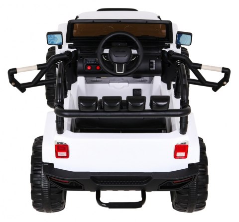 Auto na akumulator All Terrain dla dzieci Biały Terenówka typu jeep + Pilot + Światła Dźwięki Auto na akumulator All Terrain dla dzieci Biały Terenówka typu jeep + Pilot + Światła Dźwięki