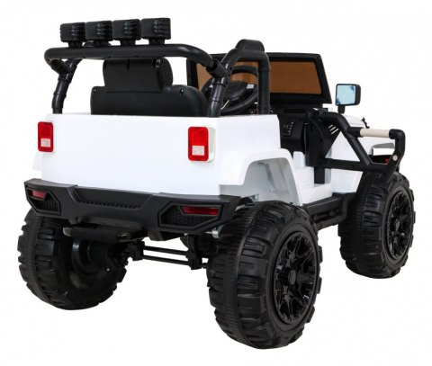Auto na akumulator All Terrain dla dzieci Biały Terenówka typu jeep + Pilot + Światła Dźwięki Auto na akumulator All Terrain dla dzieci Biały Terenówka typu jeep + Pilot + Światła Dźwięki