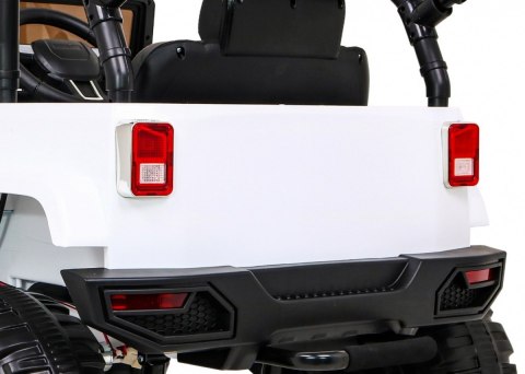 Auto na akumulator All Terrain dla dzieci Biały Terenówka typu jeep + Pilot + Światła Dźwięki Auto na akumulator All Terrain dla dzieci Biały Terenówka typu jeep + Pilot + Światła Dźwięki