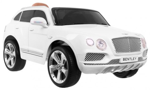 Auto na akumulator Bentley Bentayga dla dzieci Biały + Koła EVA + Radio MP3 + Pilot Auto na akumulator Bentley Bentayga dla dzieci Biały + Koła EVA + Radio MP3 + Pilot