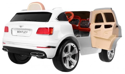 Auto na akumulator Bentley Bentayga dla dzieci Biały + Koła EVA + Radio MP3 + Pilot Auto na akumulator Bentley Bentayga dla dzieci Biały + Koła EVA + Radio MP3 + Pilot