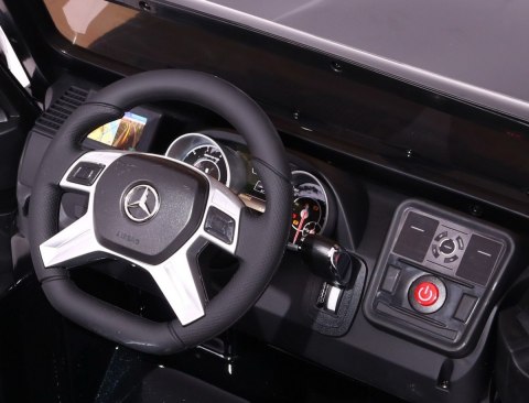 Auto na akumulator Mercedes AMG G65 dla dzieci Biały + Lakierowany + Bagażnik + Światła Dźwięki Auto na akumulator Mercedes AMG G65 dla dzieci Biały + Lakierowany + Bagażnik + Światła Dźwięki
