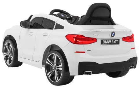 BMW 6 GT Autko na akumulator Biały + Pilot + Wolny Start + EVA + Pasy + LED MP3 BMW 6 GT Autko na akumulator Biały + Pilot + Wolny Start + EVA + Pasy + LED MP3
