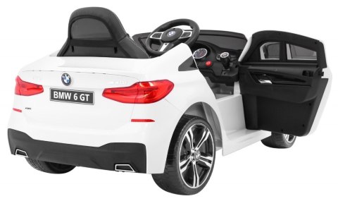 BMW 6 GT Autko na akumulator Biały + Pilot + Wolny Start + EVA + Pasy + LED MP3 BMW 6 GT Autko na akumulator Biały + Pilot + Wolny Start + EVA + Pasy + LED MP3