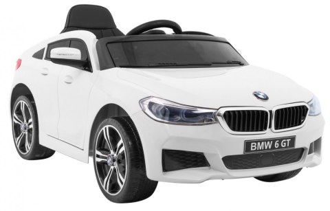 BMW 6 GT Autko na akumulator Biały + Pilot + Wolny Start + EVA + Pasy + LED MP3 BMW 6 GT Autko na akumulator Biały + Pilot + Wolny Start + EVA + Pasy + LED MP3