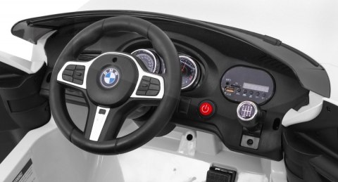 BMW 6 GT Autko na akumulator Biały + Pilot + Wolny Start + EVA + Pasy + LED MP3 BMW 6 GT Autko na akumulator Biały + Pilot + Wolny Start + EVA + Pasy + LED MP3