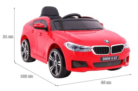 BMW 6 GT Autko na akumulator Czerwony + Pilot + Wolny Start + EVA + Pasy + LED MP3 BMW 6 GT Autko na akumulator Czerwony + Pilot + Wolny Start + EVA + Pasy + LED MP3