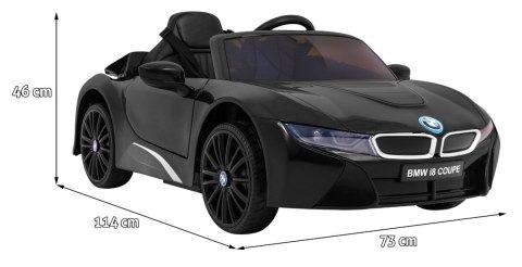 BMW I8 Lift Auto na akumulator Czarny + Pilot + Wolny Start + 3-pkt pasy + MP3 USB + LED BMW I8 Lift Auto na akumulator Czarny + Pilot + Wolny Start + 3-pkt pasy + MP3 USB + LED