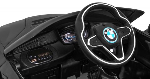 BMW I8 Lift Auto na akumulator Czarny + Pilot + Wolny Start + 3-pkt pasy + MP3 USB + LED BMW I8 Lift Auto na akumulator Czarny + Pilot + Wolny Start + 3-pkt pasy + MP3 USB + LED