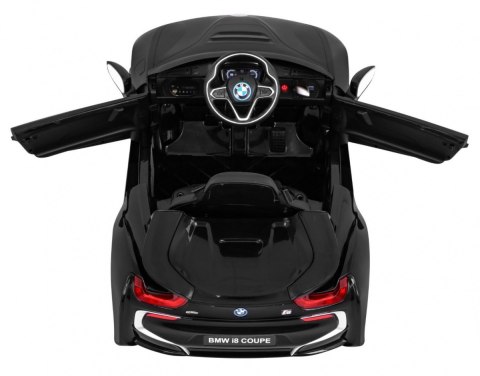 BMW I8 Lift Auto na akumulator Czarny + Pilot + Wolny Start + 3-pkt pasy + MP3 USB + LED BMW I8 Lift Auto na akumulator Czarny + Pilot + Wolny Start + 3-pkt pasy + MP3 USB + LED
