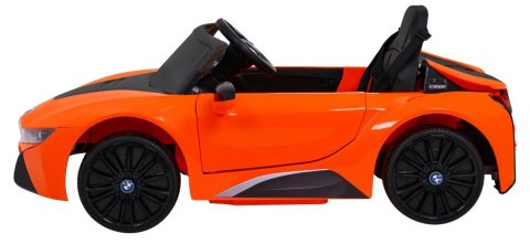 BMW I8 Lift Auto na akumulator Pomarańczowy + Pilot + Wolny Start + 3-pkt pasy + MP3 USB + LED BMW I8 Lift Auto na akumulator Pomarańczowy + Pilot + Wolny Start + 3-pkt pasy + MP3 USB + LED