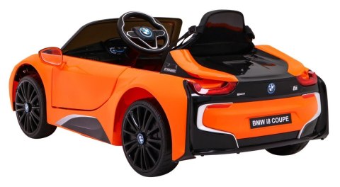 BMW I8 Lift Auto na akumulator Pomarańczowy + Pilot + Wolny Start + 3-pkt pasy + MP3 USB + LED BMW I8 Lift Auto na akumulator Pomarańczowy + Pilot + Wolny Start + 3-pkt pasy + MP3 USB + LED