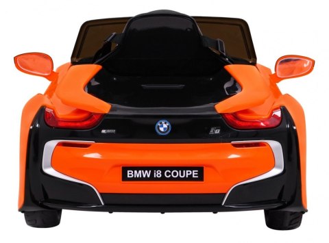 BMW I8 Lift Auto na akumulator Pomarańczowy + Pilot + Wolny Start + 3-pkt pasy + MP3 USB + LED BMW I8 Lift Auto na akumulator Pomarańczowy + Pilot + Wolny Start + 3-pkt pasy + MP3 USB + LED