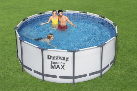 Basen stelażowy Steel Pro MAX 366x122 12FT BESTWAY 5w1 + Drabinka + Pokrywa + Pompa Filtr Basen stelażowy Steel Pro MAX 366x122 12FT BESTWAY 5w1 + Drabinka + Pokrywa + Pompa Filtr