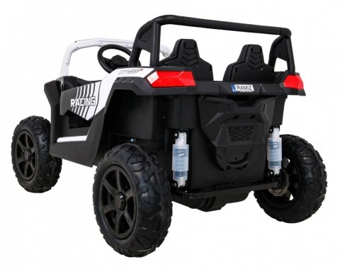 Buggy ATV Strong Racing dla 2 dzieci Biały + Silnik bezszczotkowy + Pompowane koła + Audio LED Buggy ATV Strong Racing dla 2 dzieci Biały + Silnik bezszczotkowy + Pompowane koła + Audio LED