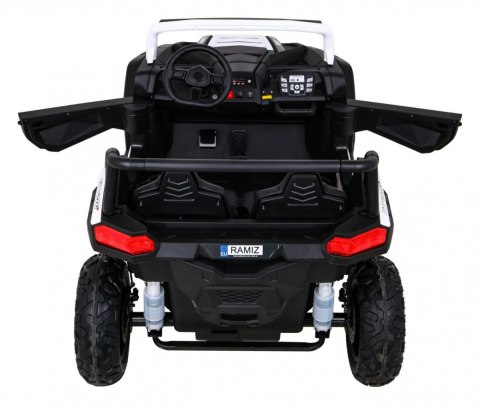 Buggy ATV Strong Racing dla 2 dzieci Biały + Silnik bezszczotkowy + Pompowane koła + Audio LED Buggy ATV Strong Racing dla 2 dzieci Biały + Silnik bezszczotkowy + Pompowane koła + Audio LED