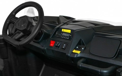 Buggy ATV Strong Racing dla 2 dzieci Biały + Silnik bezszczotkowy + Pompowane koła + Audio LED Buggy ATV Strong Racing dla 2 dzieci Biały + Silnik bezszczotkowy + Pompowane koła + Audio LED