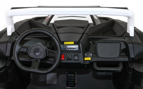 Buggy ATV Strong Racing dla 2 dzieci Biały + Silnik bezszczotkowy + Pompowane koła + Audio LED Buggy ATV Strong Racing dla 2 dzieci Biały + Silnik bezszczotkowy + Pompowane koła + Audio LED