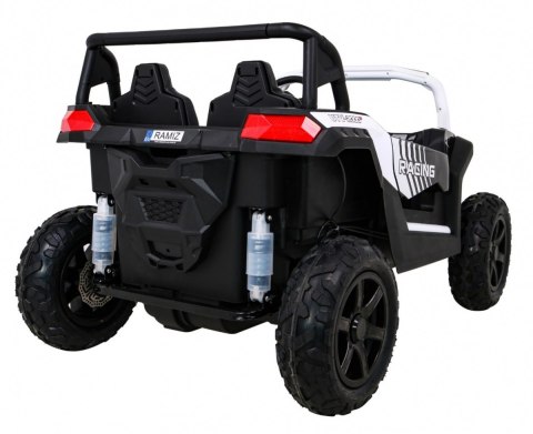 Buggy ATV Strong Racing dla 2 dzieci Biały + Silnik bezszczotkowy + Pompowane koła + Audio LED Buggy ATV Strong Racing dla 2 dzieci Biały + Silnik bezszczotkowy + Pompowane koła + Audio LED
