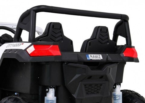 Buggy ATV Strong Racing dla 2 dzieci Biały + Silnik bezszczotkowy + Pompowane koła + Audio LED Buggy ATV Strong Racing dla 2 dzieci Biały + Silnik bezszczotkowy + Pompowane koła + Audio LED