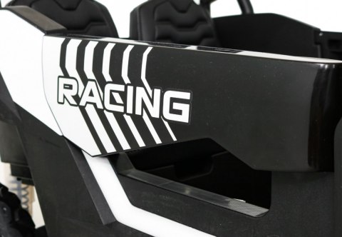 Buggy ATV Strong Racing dla 2 dzieci Biały + Silnik bezszczotkowy + Pompowane koła + Audio LED Buggy ATV Strong Racing dla 2 dzieci Biały + Silnik bezszczotkowy + Pompowane koła + Audio LED