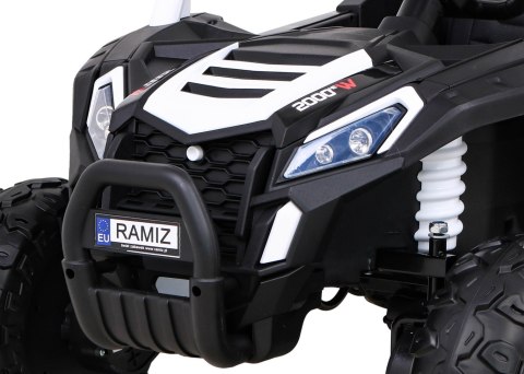 Buggy UTV 2000M Racing Auto na akumulator Biały + MP3 Dźwięki Światła + Pilot + Wolny Start Buggy UTV 2000M Racing Auto na akumulator Biały + MP3 Dźwięki Światła + Pilot + Wolny Start