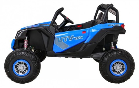 Buggy UTV-MX na akumulator dla dzieci Niebieski + Napęd 4x4 + Pilot + Audio LED + Schowek + EVA + Wolny Start Buggy UTV-MX na akumulator dla dzieci Niebieski + Napęd 4x4 + Pilot + Audio LED + Schowek + EVA + Wolny Start