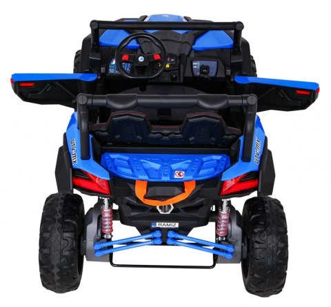Buggy UTV-MX na akumulator dla dzieci Niebieski + Napęd 4x4 + Pilot + Audio LED + Schowek + EVA + Wolny Start Buggy UTV-MX na akumulator dla dzieci Niebieski + Napęd 4x4 + Pilot + Audio LED + Schowek + EVA + Wolny Start