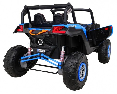 Buggy UTV-MX na akumulator dla dzieci Niebieski + Napęd 4x4 + Pilot + Audio LED + Schowek + EVA + Wolny Start Buggy UTV-MX na akumulator dla dzieci Niebieski + Napęd 4x4 + Pilot + Audio LED + Schowek + EVA + Wolny Start