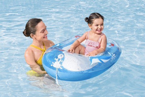 Dmuchany Ponton do pływania Delfinek dla dzieci 3+ BESTWAY 102x69cm + Dmuchane dno + Mocne uchwyty Dmuchany Ponton do pływania Delfinek dla dzieci 3+ BESTWAY 102x69cm + Dmuchane dno + Mocne uchwyty