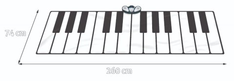 Duża Mata muzyczna dla dzieci 3+ Keyboard XXL 260x74cm + Tryb nagrywania + Kabel MP3 Duża Mata muzyczna dla dzieci 3+ Keyboard XXL 260x74cm + Tryb nagrywania + Kabel MP3