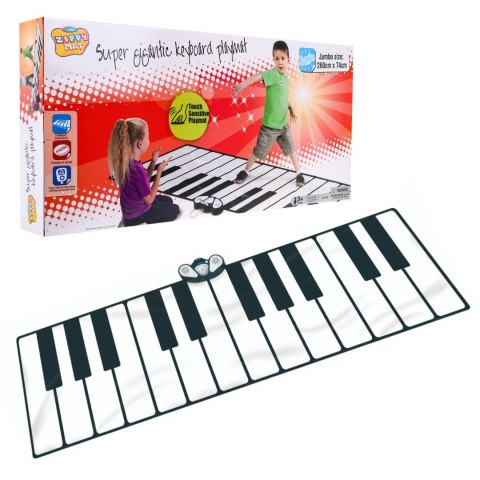 Duża Mata muzyczna dla dzieci 3+ Keyboard XXL 260x74cm + Tryb nagrywania + Kabel MP3 Duża Mata muzyczna dla dzieci 3+ Keyboard XXL 260x74cm + Tryb nagrywania + Kabel MP3