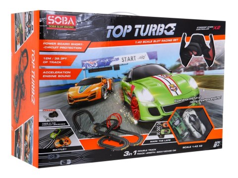 Duży tor wyścigowy Top Turbo dla dzieci 8+ Zdalnie sterowane autka + Interaktywne funkcje Duży tor wyścigowy Top Turbo dla dzieci 8+ Zdalnie sterowane autka + Interaktywne funkcje